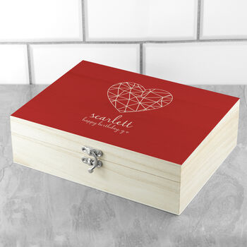 Personalised Romantic Wooden Tea Box, 9 of 12