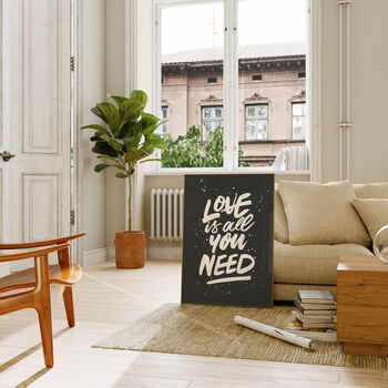 Love Is All You Need The Beatles, Song Lyrics Print, 7 of 10