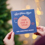 Personalised Pop Out Positive Bauble Christmas Card, thumbnail 3 of 3