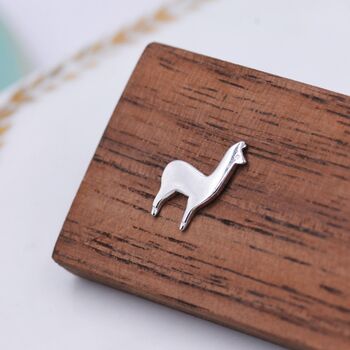 Alpaca Llama Sheep Stud Earrings, 5 of 11