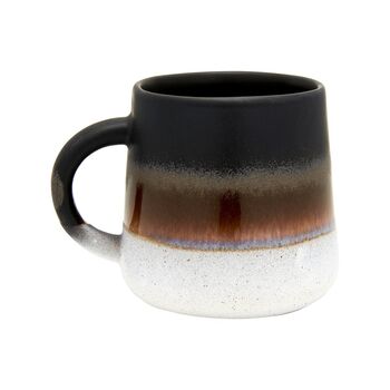 Glazed Black/Brown Ombre Stoneware Mug, 4 of 4