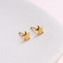 'Best Things Are Friends' Sterling Silver Star Earrings, thumbnail 4 of 11