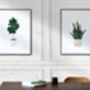 Fiddle Leaf Fig Gold House Plant Wall Art Print, thumbnail 2 of 4