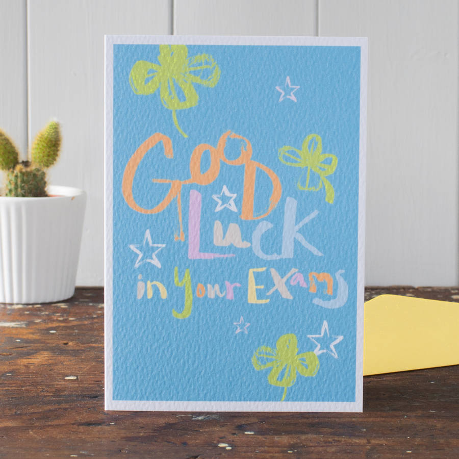 exam good luck card by inkpaintpaper | notonthehighstreet.com