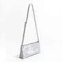 St. Tropez Silver Suede Ombré Baguette Evening Bag, thumbnail 4 of 5