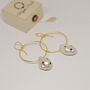 Baroque Pearl Gold Hoop Earrings, thumbnail 1 of 7