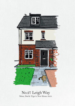 Personalised House Drawing, 2 of 2