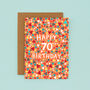 70th Birthday Card For Men, Geometric 70th Card, For Him, thumbnail 2 of 2