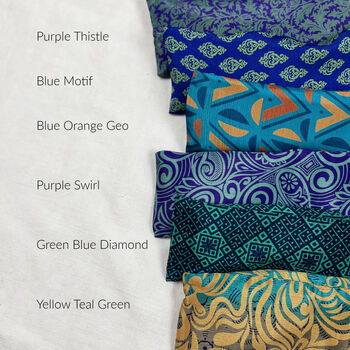 Handmade Sari Fabric Weighted Aromatherapy Eye Pillow, 4 of 12