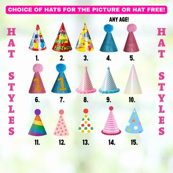 Personalised Face Photo Birthday Party Hats, 4 of 7