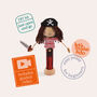 Make Your Own Pirate Wooden Peg Doll Kit, thumbnail 1 of 9