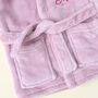 Personalised Dusty Pink Baby Dressing Gown, thumbnail 3 of 7