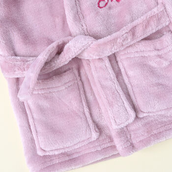 Personalised Dusty Pink Baby Dressing Gown, 3 of 7