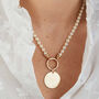 Personalised Large Lucky Charm White Pearl Necklace, thumbnail 1 of 3