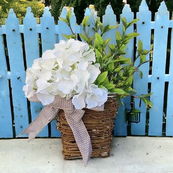 Hydrangea Vine Basket Spring Door Wreath, 6 of 8