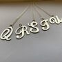Sterling Silver Initial Necklace In A Romantic Script, thumbnail 7 of 8