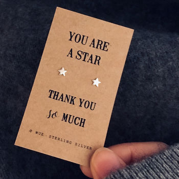 Thank You Star Earrings, 2 of 4