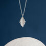 Sterling Silver Oak Leaf Necklace, thumbnail 2 of 11