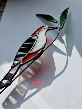 Woodpecker Glass Plant Stake, 3 of 5
