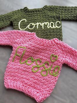 Personalised Baby Name Cardigan With Chicks, 4 of 12