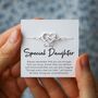 Daughter Gift, Sterling Silver Heart Bracelet, thumbnail 1 of 8