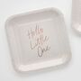10 Hello Little One Neutral Baby Shower Plates, thumbnail 1 of 2