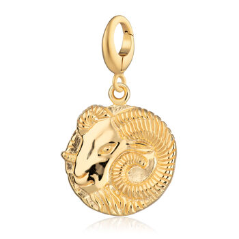 Gold Plated Aries Zodiac Necklace, 4 of 7