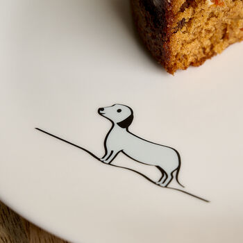 Sausage Dog Side Plate, Fine Bone China, 4 of 5