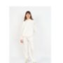 Off White Oversized 100% Cotton Loungewear Set, thumbnail 2 of 3
