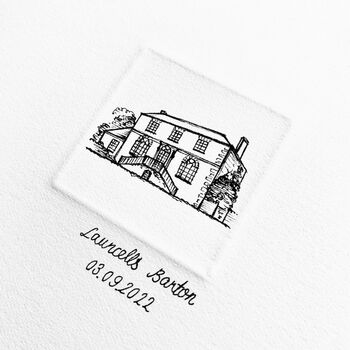 Miniature Personalised Wedding Venue Illustration, 6 of 10