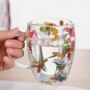 Dried Petals Double Wall Glass Cup, thumbnail 2 of 2