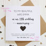 Personalised 11th Anniversary Card With Steel Heart, thumbnail 2 of 7