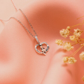 German Shepherd Heart Necklace Sterling Silver Personalised, 3 of 7