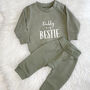 Daddy Is My Bestie Baby Jogger And Sweatshirt Set, thumbnail 6 of 8