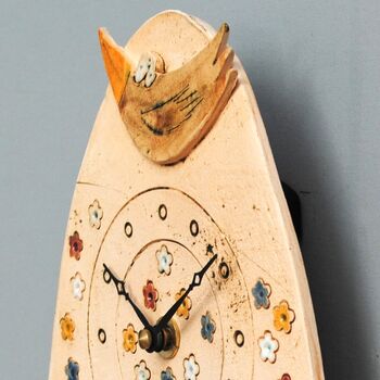 Personalsied Bird And Meadow Wall Clock, 5 of 8
