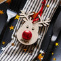 Chocolate Personalised Reindeer Place Setting, thumbnail 1 of 2