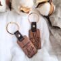 Personalised Engraved Walnut Keyring, thumbnail 3 of 6