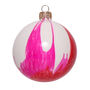 Christmas Splash Glass Bauble Flame, 8cm, thumbnail 2 of 2