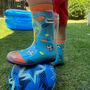 Squelch Transparent Wellies And Three Sock Set Sport, thumbnail 1 of 7