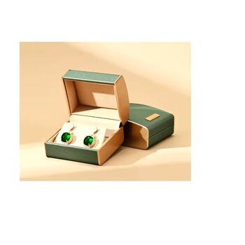 Monaco D’or Gold Emerald Beige Ombré Travel Jewellery Box, 5 of 7