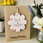 Personalised Daughter Birthday Card Flower Keepsake, thumbnail 1 of 7