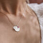 Sterling Silver Esme Birthday Disc And Birthstone Personalised Necklace, thumbnail 4 of 12