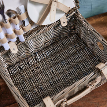 Personalised Traditional Two Person Picnic Hamper, 4 of 7
