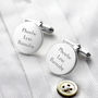 Personalised Round Sterling Silver Cufflinks, thumbnail 2 of 6