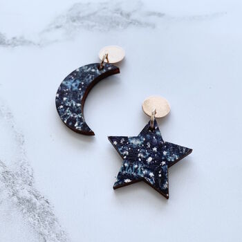 Mix And Match Moon And Star Statement Drop Earrings, 4 of 5