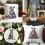 Personalised Greyhound In Christmas Lights, thumbnail 1 of 10