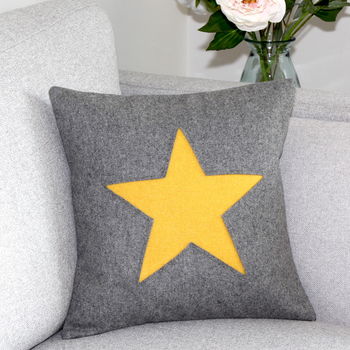 Vibrant Handmade Wool Cushion With Star, 7 of 9