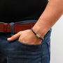 Men's Plaited Leather Bracelet, thumbnail 2 of 8