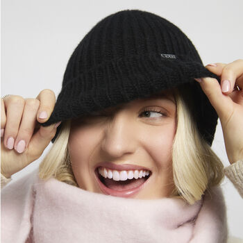 Silver Cloud Silver Ion Infused Satin Lined Beanie Black, 3 of 4