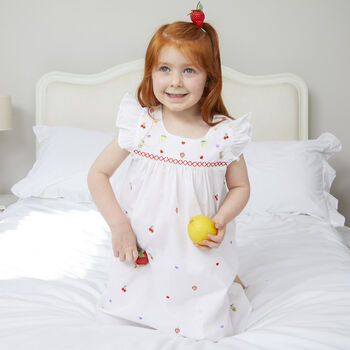 Personalised Girls Fruit Cotton Dress, 5 of 6